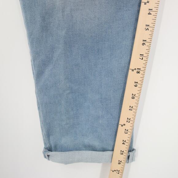 NYDJ Jeans Blue Light Wash Sheri Slim Ankle Cuff High Waist Tummy Control 24W - Picture 6 of 16